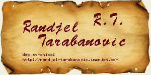 Ranđel Tarabanović vizit kartica